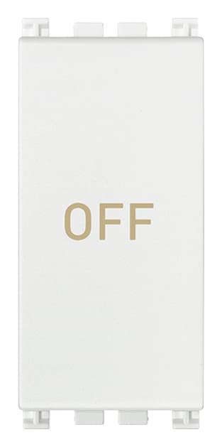 VIMAR - PULSANTE 1P NO+NC 10A SIMBOLO OFF BIANCO