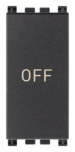 VIMAR - PULSANTE 1P NO+NC 10A SIMBOLO OFF GRIGIO 19056.33