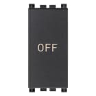 VIMAR - PULSANTE 1P NO+NC 10A SIMBOLO OFF GRIGIO 19056.33