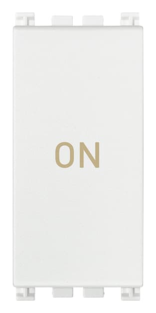 VIMAR - PULSANTE 1P NO+NC 10A SIMBOLO ON BIANCO