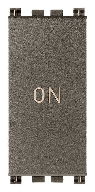 VIMAR - PULSANTE 1P NO+NC 10A SIMBOLO ON METAL