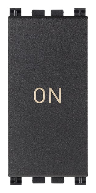 VIMAR - PULSANTE 1P NO+NC 10A SIMBOLO ON GRIGIO 19056.34