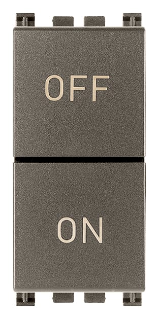 VIMAR - DUE PULSANTI INDIPEND. NO+NC 10A METAL 19058.M