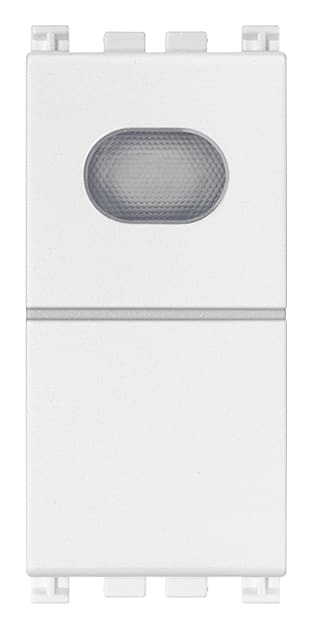 VIMAR - PULSANTE 1P NO 10A CON SPIA BIANCO 19068.B
