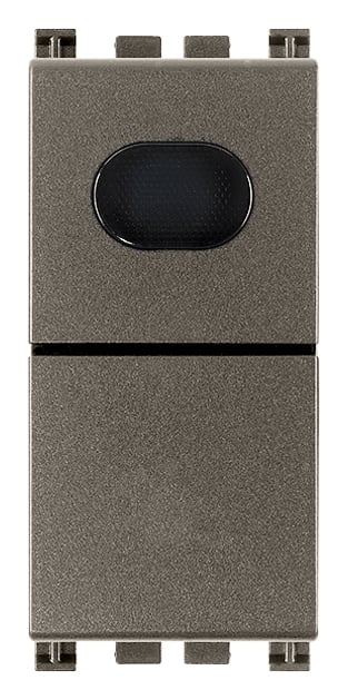 VIMAR - PULSANTE 1P NO 10A + SPIA BIANCA METAL