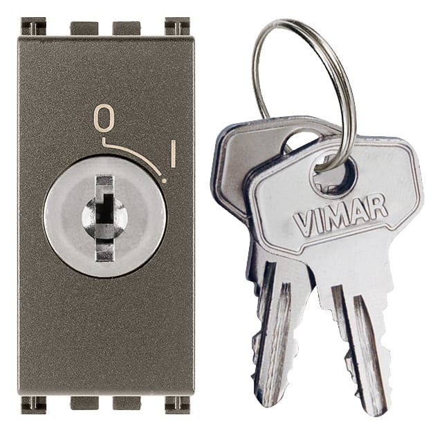 VIMAR - Pulsante 2P 16A + Chiave Metal Estraibile Posizione Off