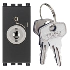 VIMAR - Pulsante 2P 16A +Chiave Grigio - 250V~, Estraibile Solo Posizione O