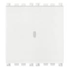VIMAR - Devaitore 1P 10Ax Assiale Bianco Illuminabile Tasto Sostituibile 2 Moduli 100W Alimentatore Integrato 19104.2.B