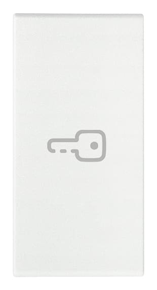VIMAR - Tasto 1M Simbolo Chiave Assiale Bianco - Intercambiabile Modulo Comandi Illuminabile 19131.P.B
