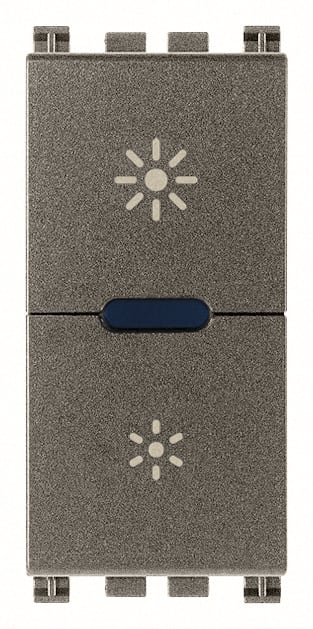 VIMAR - Dimmer universale 230V 50Hz per lampade incandescenza, CFL, LED, con comando ON/OFF, regolazione intensità, funzione MASTER, non per Isoset.