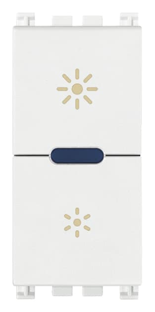 VIMAR - Dimmer universale 230V antibatterico bianco, per lampade e trasformatori, con funzione master, regolazione minima e individuazione al buio.