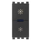 VIMAR - Dimmer universale 230V 50Hz, per lampade incandescenza, CFL, LED, antibatterico, grigio, comando ON/OFF, regolazione intensità, funzione MASTER.