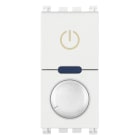 VIMAR - Dimmer universale 230V bianco, taglio di fase, per lampade 40-400W, LED 3-200W, comando ON/OFF, potenziometro rotativo, funzione MASTER.