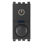 VIMAR - Dimmer universale 230V grigio, taglio di fase, per lampade 40-400W, LED 3-200W, comando ON/OFF, potenziometro rotativo, funzione MASTER. 19136.1