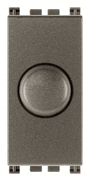 VIMAR - Dimmer 230V 100-500W Metal con Deviatore Push-Push e Regolazione Potenziometro Rotativo per Lampade Ad Incandescenza 19153.M
