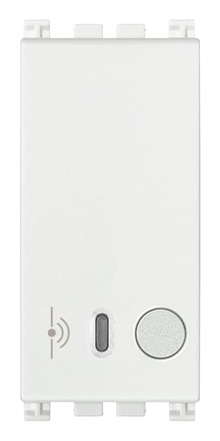 VIMAR - Sensore radar IoT UWB bianco, Bluetooth 5.0, sistema mesh VIEW Wireless, 1 uscita a stato solido, 1 ingresso pulsante, alimentazione 100-240 V.