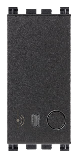 VIMAR - Sensore radar IoT UWB grigio, Bluetooth 5.0, sistema mesh VIEW Wireless, 1 uscita a stato solido, 1 ingresso pulsante, alimentazione 100-240 V.