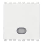 VIMAR - Pulsante set/reset bianco per chiamata di emergenza, 2 uscite a relè NO 5 A 250 V, alimentazione 12 V o 12-24 V, 2 moduli, segnalazione ottica e acustica.