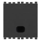 VIMAR - Pulsante SET/RESET grigio per emergenza, individuazione al buio, 2 uscite relè NO 5A 250V, alimentazione 12V, 2 moduli, SET e RESET da più punti. 19183