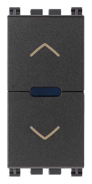 VIMAR - Commutatore Elettronico Centralizzabile Grigio per Tapparelle con Orientamento Lamelle e Uscite a Relè 0,6-2A 220-240V~ 50/60Hz 19196