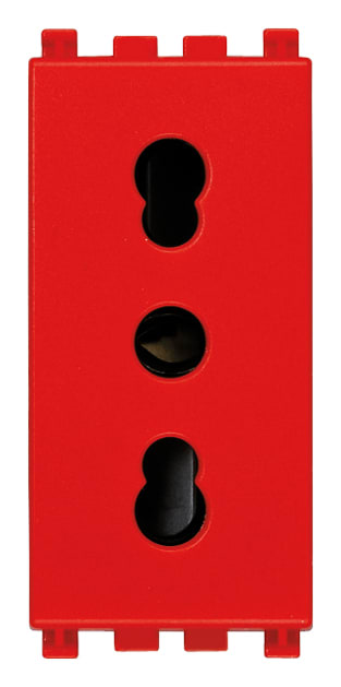 VIMAR - PRESA 2P+T 16A P17/11 ROSSO 19203.R