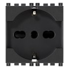 VIMAR - Presa Universale Antibatterica Grigia Sicury 16A 250V~ Standard Italiano P40 - 2 Moduli 19210.AB