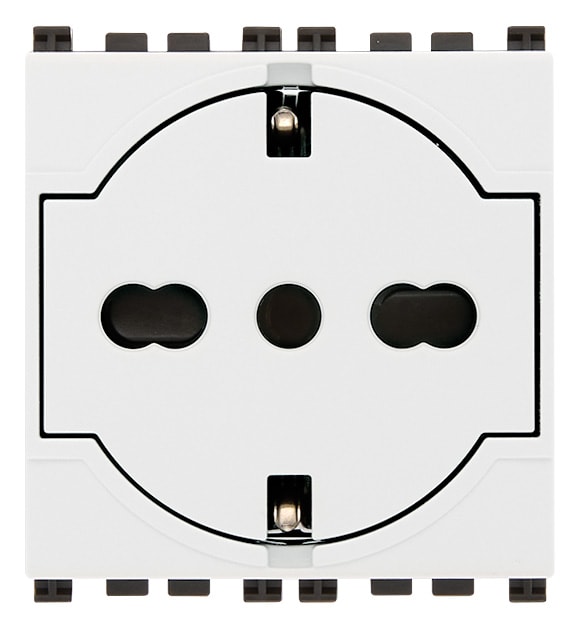 VIMAR - PRESA 2P+T P40 UNIVERSALE A FILO BIANCO