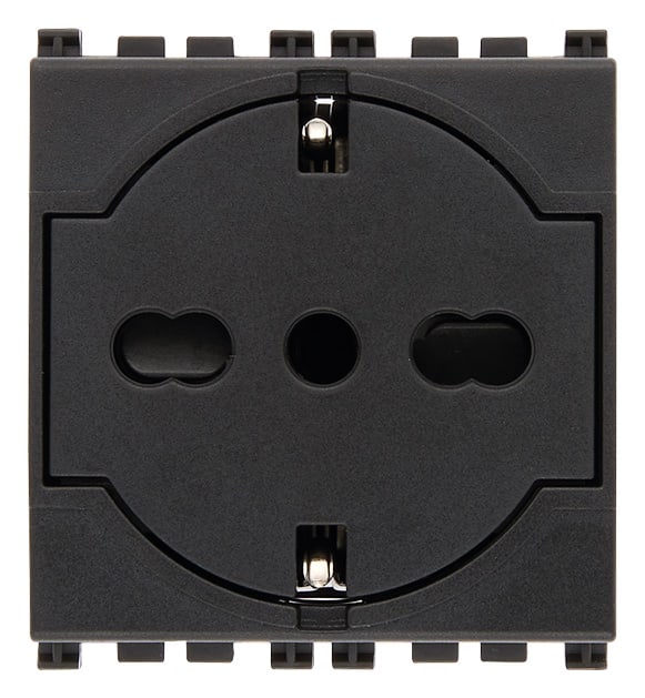 VIMAR - PRESA 2P+T P40 UNIVERSALE A FILO GRIGIO