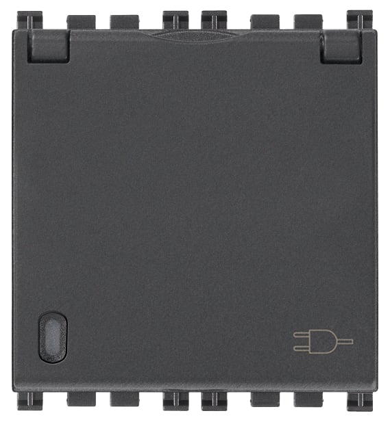 VIMAR - PRESA SICURY 2P+T 16A FR + COPER. GRIGIO 19212.C