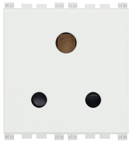 VIMAR - PRESA SICURY 2P+T 5A INGLESE BIANCO 19214.B