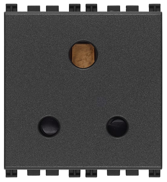 VIMAR - PRESA SICURY 2P+T 5A INGLESE GRIGIO 19214