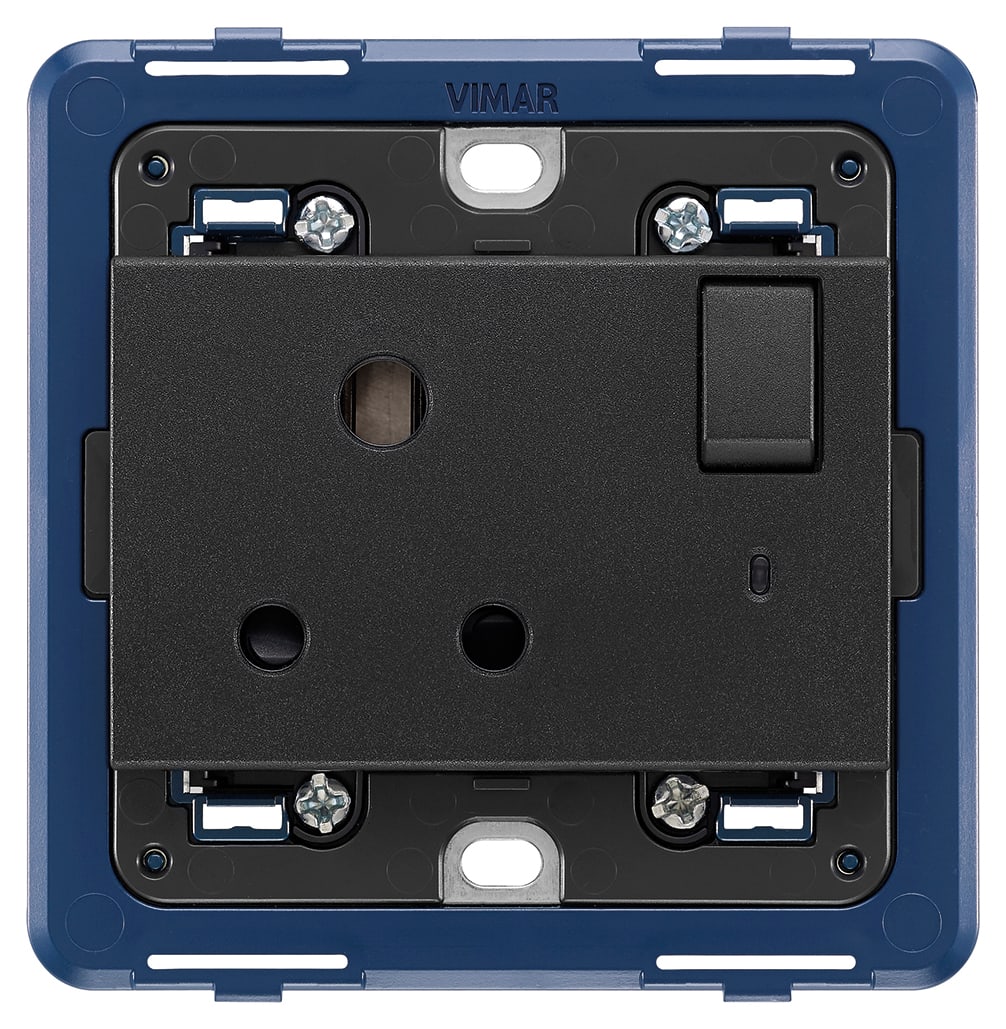 VIMAR - PRESA 2P+T 5A INGLESE INTERR. GRIGIO