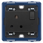 VIMAR - PRESA 2P+T 5A INGLESE INTERR. GRIGIO 19215