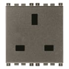 VIMAR - PRESA 2P+T 13A INGLESE METAL 19219.M