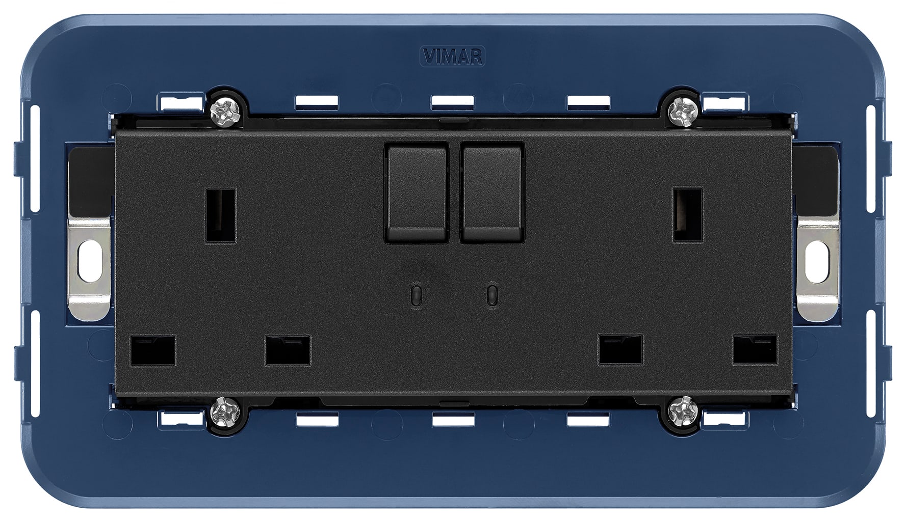 VIMAR - 2 PRESE 2P+T 13A INGLESE INTERR. GRIGIO