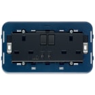 VIMAR - 2PRESE 2P+T13ABS+INT.ROSSO+USBC+C GRIGIO 19224.CC