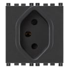 VIMAR - Presa Sicury 2P+T 10A Svizzero Grigio - Standard Tipo 13, 250 V~ 2 Moduli 19226
