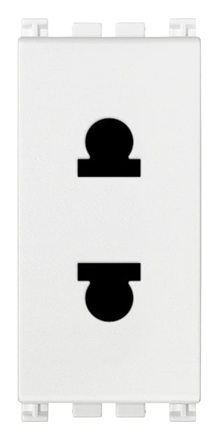 VIMAR - Presa Sicury 2P 16A Bianco Standard Euroamericano Ø4,8Mm