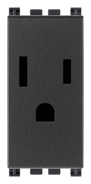 VIMAR - PRESA SICURY 2P+T 15A USA+SASO GRIGIO 19242