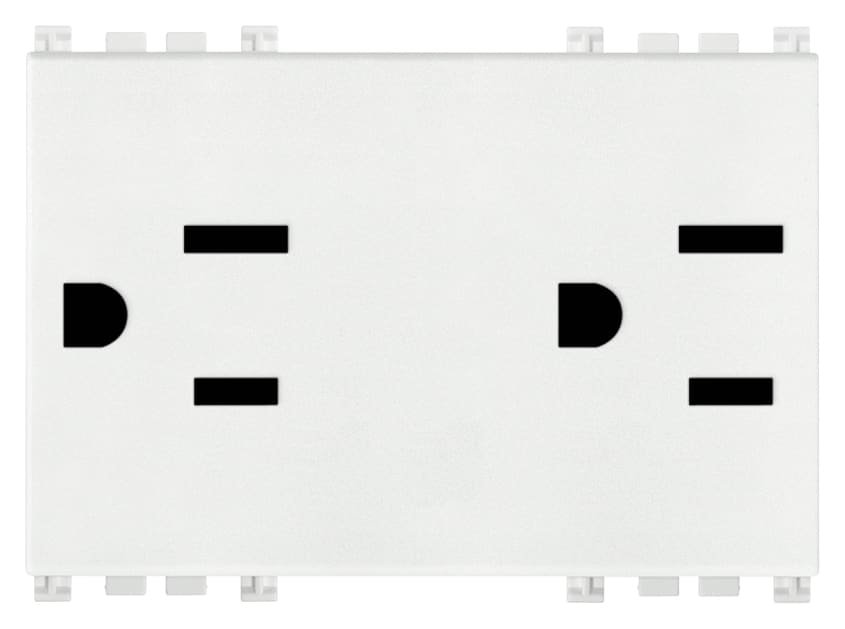 VIMAR - 2 PRESE SICURY 2P+T 15A USA+SASO BIANCO 19243.B