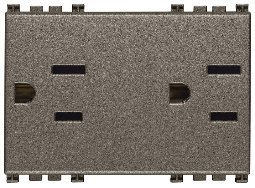 VIMAR - 2 PRESE SICURY 2P+T 15A USA+SASO METAL