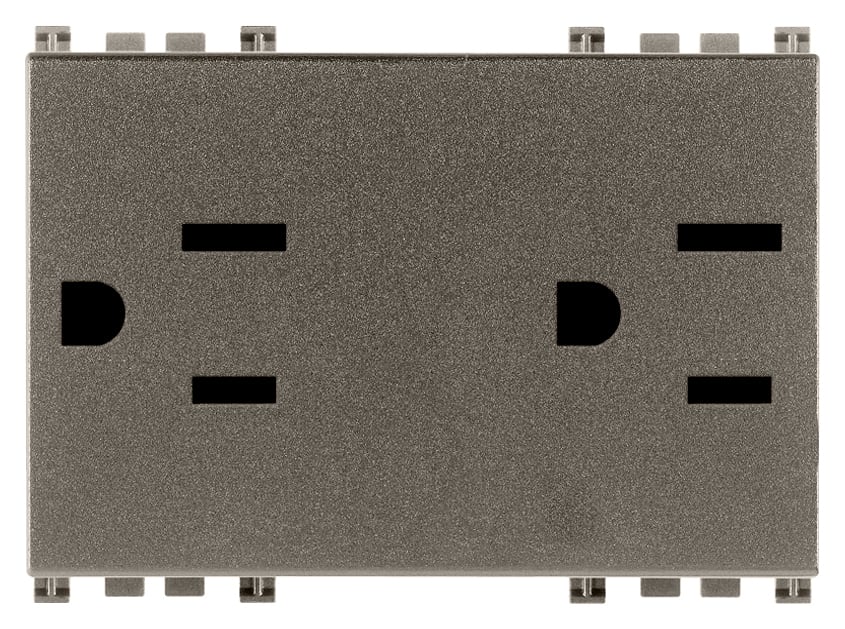 VIMAR - DUE PRESE 2P+T 15A USA+SASO METAL