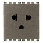 VIMAR - Presa Sicury 2P+T 16A Metal Usa+Eu Standard Euroamericano Polarizzato - 2 Moduli
