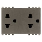 VIMAR - DUE PRESE SICURY 2P+T 16A USA+EU METAL