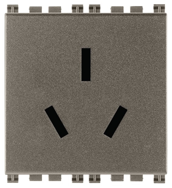 VIMAR - PRESA SICURY 2P+T 16A CINESE METAL 19254.M