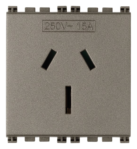 VIMAR - PRESA SICURY 2P+T 15A AUSTRALIA METAL