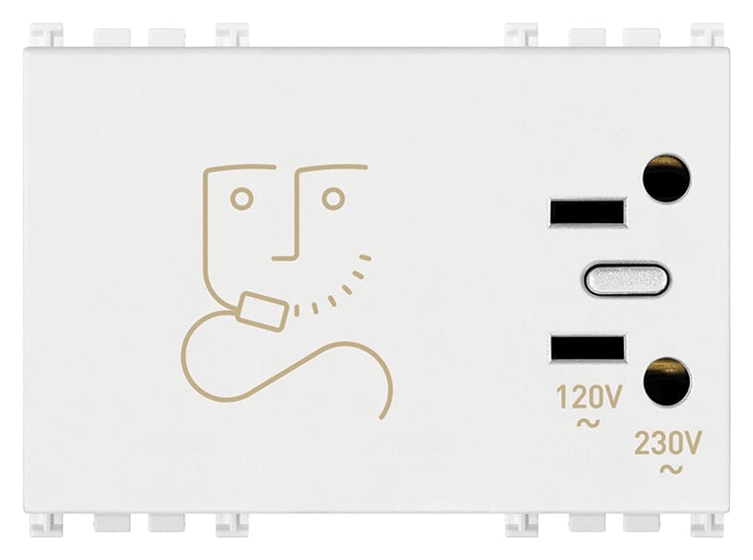 VIMAR - PRESA RASOIO 230V ANTIBATTERICO BIANCO