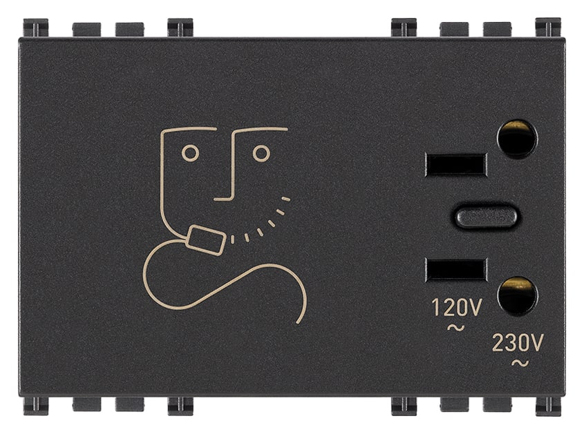 VIMAR - PRESA RASOIO 230V ANTIBATTERICO GRIGIO