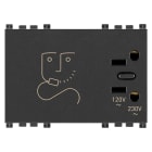 VIMAR - PRESA RASOIO 230V ANTIBATTERICO GRIGIO