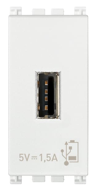 VIMAR - Unità di Alimentazione USB 5V 1,5A Bianco per Dispositivi Elettronici